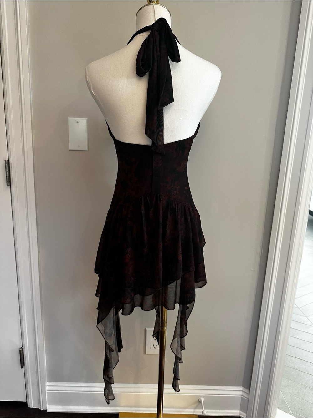 Urban Outfitters Rosa Mesh Halter Mini Dress - Picture 5 of 8